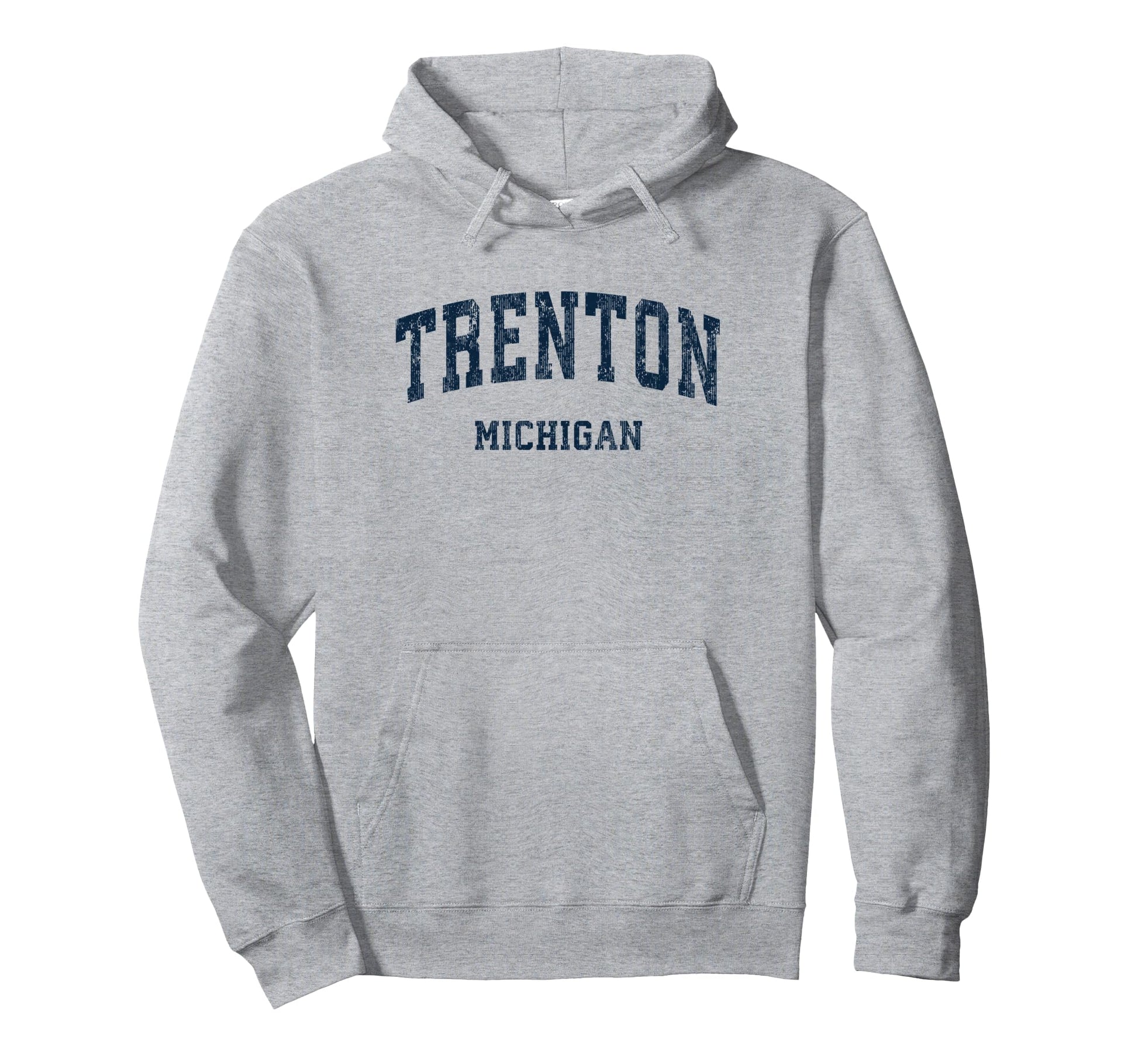 Trenton Michigan Mi Varsity Sports Navy Hoodie - Novelty Apparel Men Women - T-Shirt, Sweatshirt, Hoodie