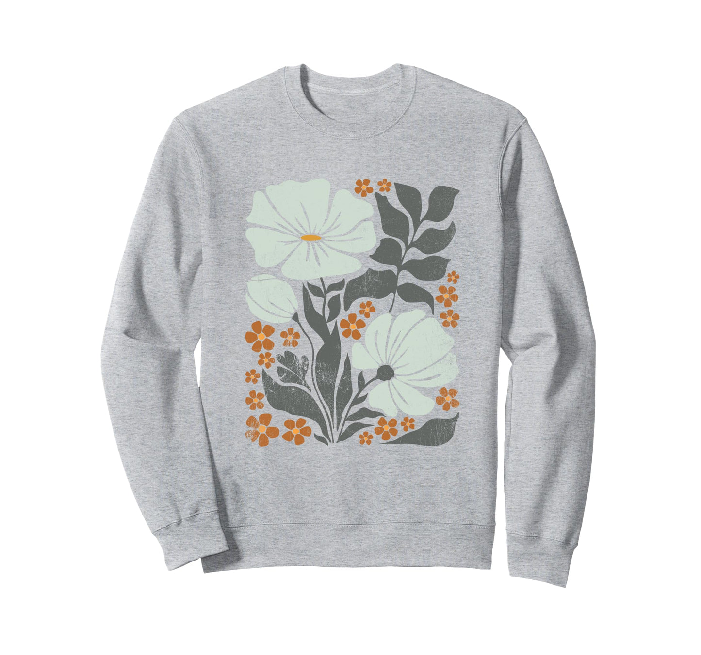 Boho Flowers Abstract Poppies Sweatshirt - Casual Everyday Wear Men Women - T-Shirt, Sweatshirt, Hoodie