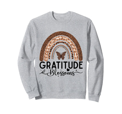 Wildly Grateful Leopard Rainbow Sweatshirt - Trendy Graphic for Adults - T-Shirt, Sweatshirt, Hoodie