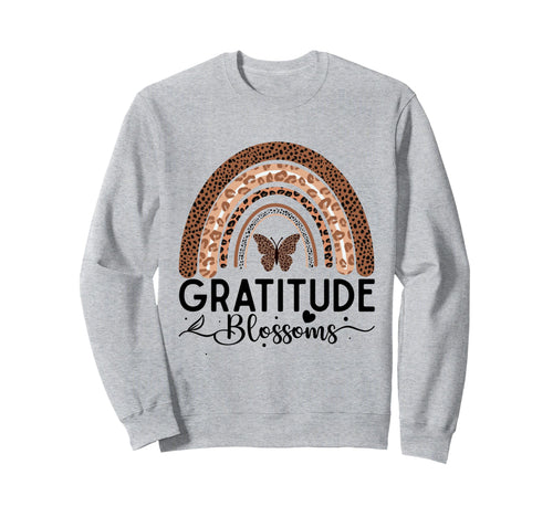 Wildly Grateful Leopard Rainbow Sweatshirt - Trendy Graphic for Adults - T-Shirt, Sweatshirt, Hoodie