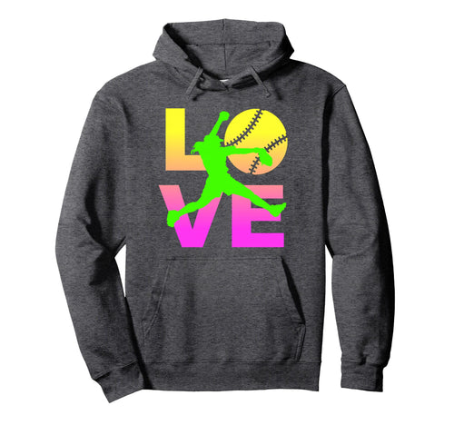 Love Softball Teen Hoodie - Novelty Apparel for Adults - T-Shirt, Sweatshirt, Hoodie