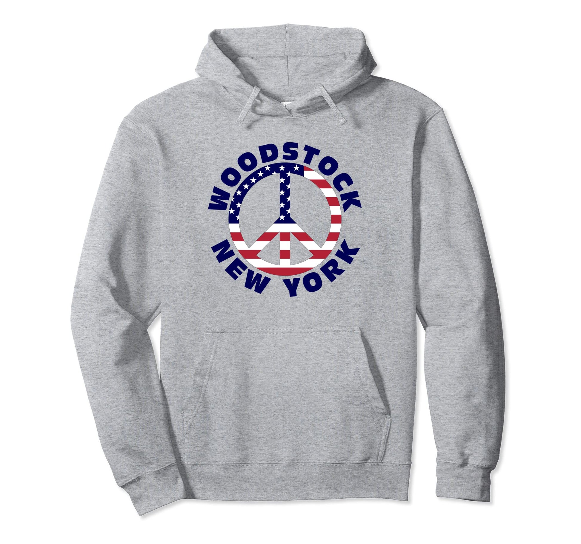 Usa Woodstock Ny American Love Hoodie - Fun Novelty Design for Adults - T-Shirt, Sweatshirt, Hoodie