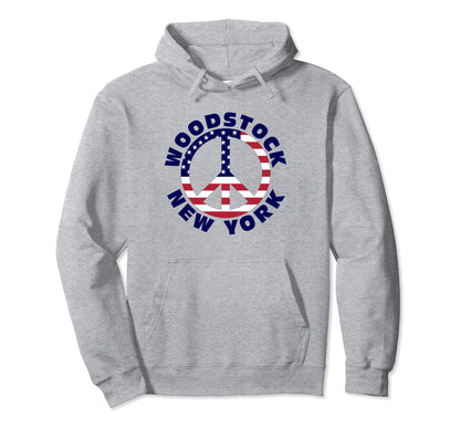 Usa Woodstock Ny American Love Hoodie - Fun Novelty Design for Adults - T-Shirt, Sweatshirt, Hoodie
