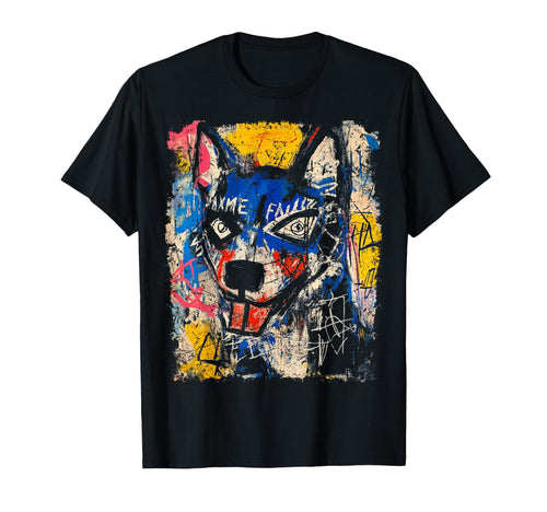 Pop Art Wolf 90S Graffiti T-Shirt - Casual Everyday Wear for Adults - T-Shirt, Sweatshirt, Hoodie
