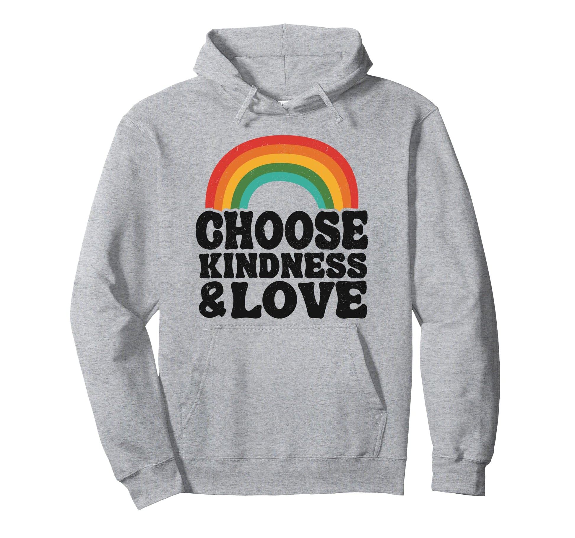 Anti Bullying Rainbow Peace Hippie Hoodie - Custom Art Print for Adults - T-Shirt, Sweatshirt, Hoodie