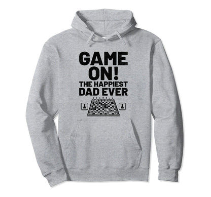 Game Happiest Dad Ever Board Game Hoodie - Minimalist Print for Adults - T-Shirt, Sweatshirt, Hoodie