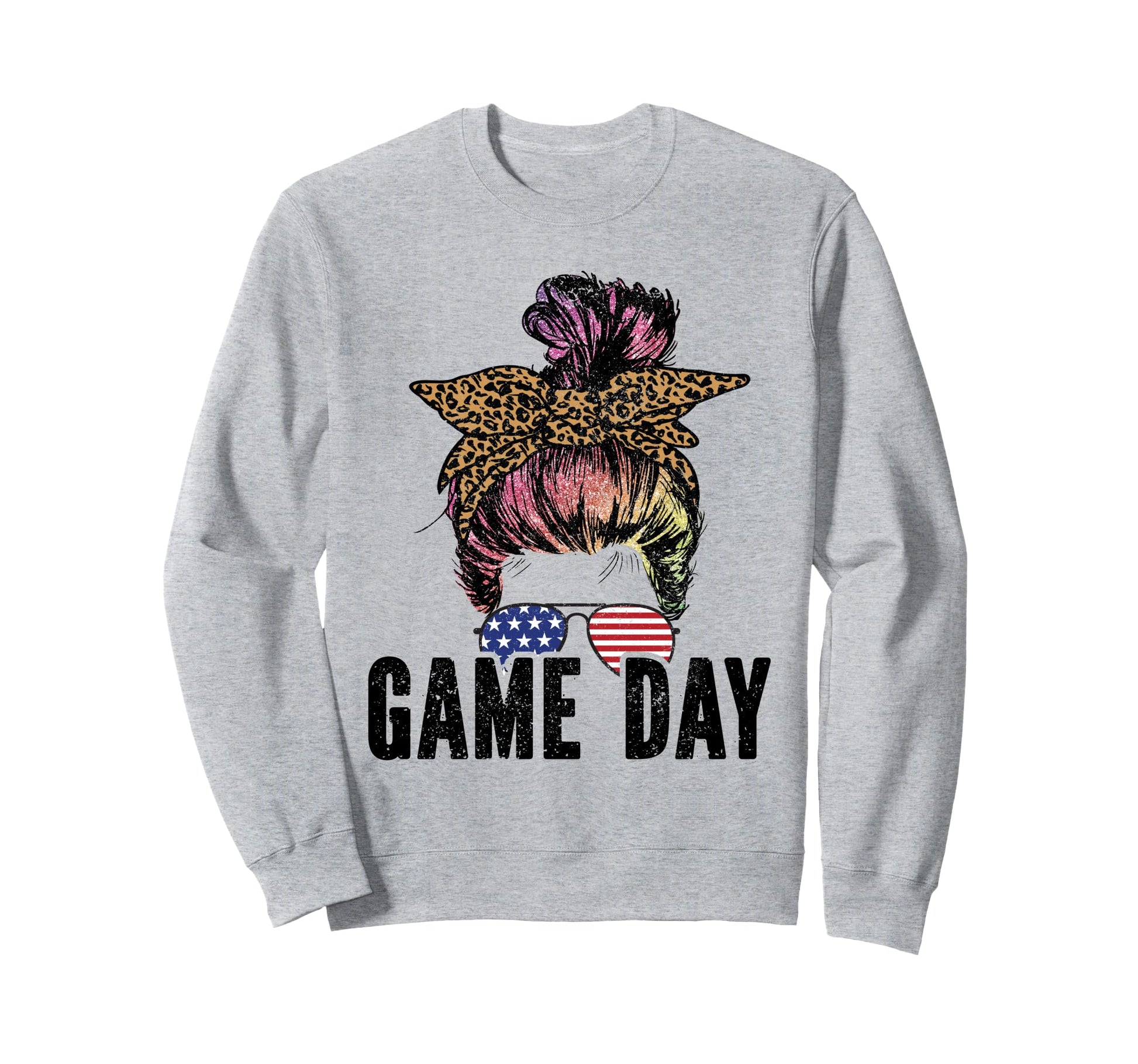 Game Day Leopard Football Lovers Mom Sweatshirt - Trendy Graphic Unisex - T-Shirt, Sweatshirt, Hoodie