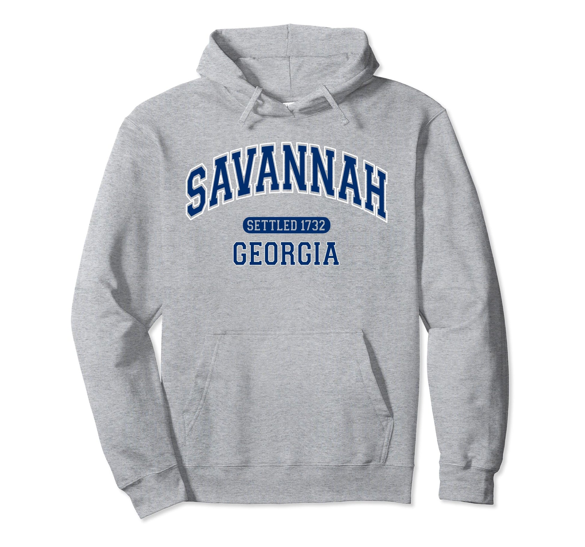Savannah Georgia Sports Varsity Blue Hoodie - Trendy Graphic for Adults - T-Shirt, Sweatshirt, Hoodie