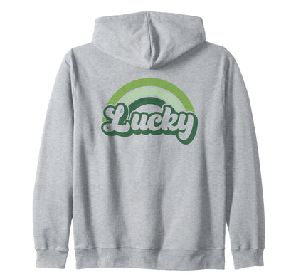 Lucky Green St Patricks Rainbow Hoodie - Fun Novelty Design Men Women - T-Shirt, Sweatshirt, Hoodie