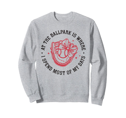 Ballpark Is Where I Spend Most My Sweatshirt - Novelty Apparel Men Women - T-Shirt, Sweatshirt, Hoodie