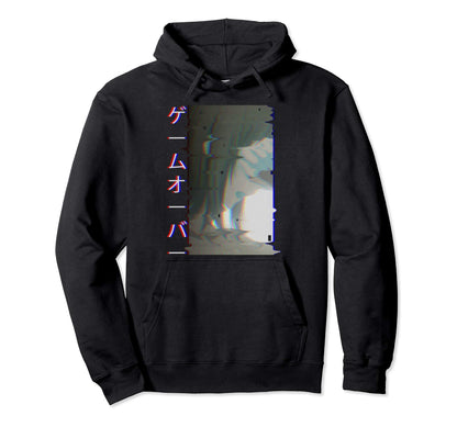 Sad Anime Game Over Aesthetic Hoodie - Aesthetic Graphic Men Women - T-Shirt, Sweatshirt, Hoodie