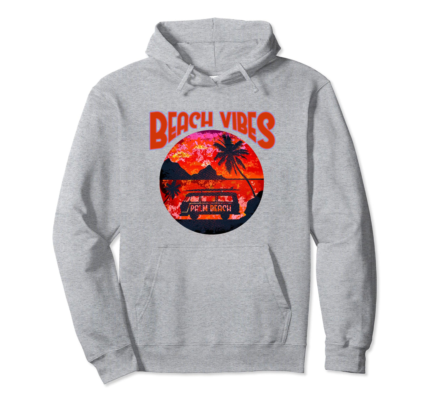 Tropical Sunset Surf Palm Beach Summer Hoodie - Custom Art Print Men Women - T-Shirt, Sweatshirt, Hoodie