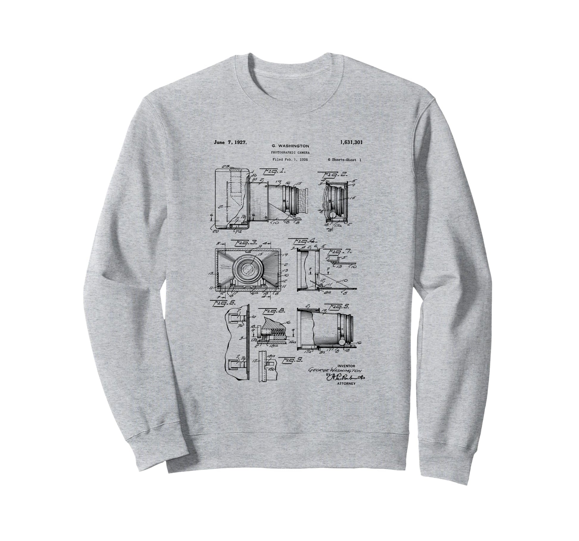 Camera Photographic Patent 1927 Sweatshirt - Aesthetic Graphic Men Women - T-Shirt, Sweatshirt, Hoodie