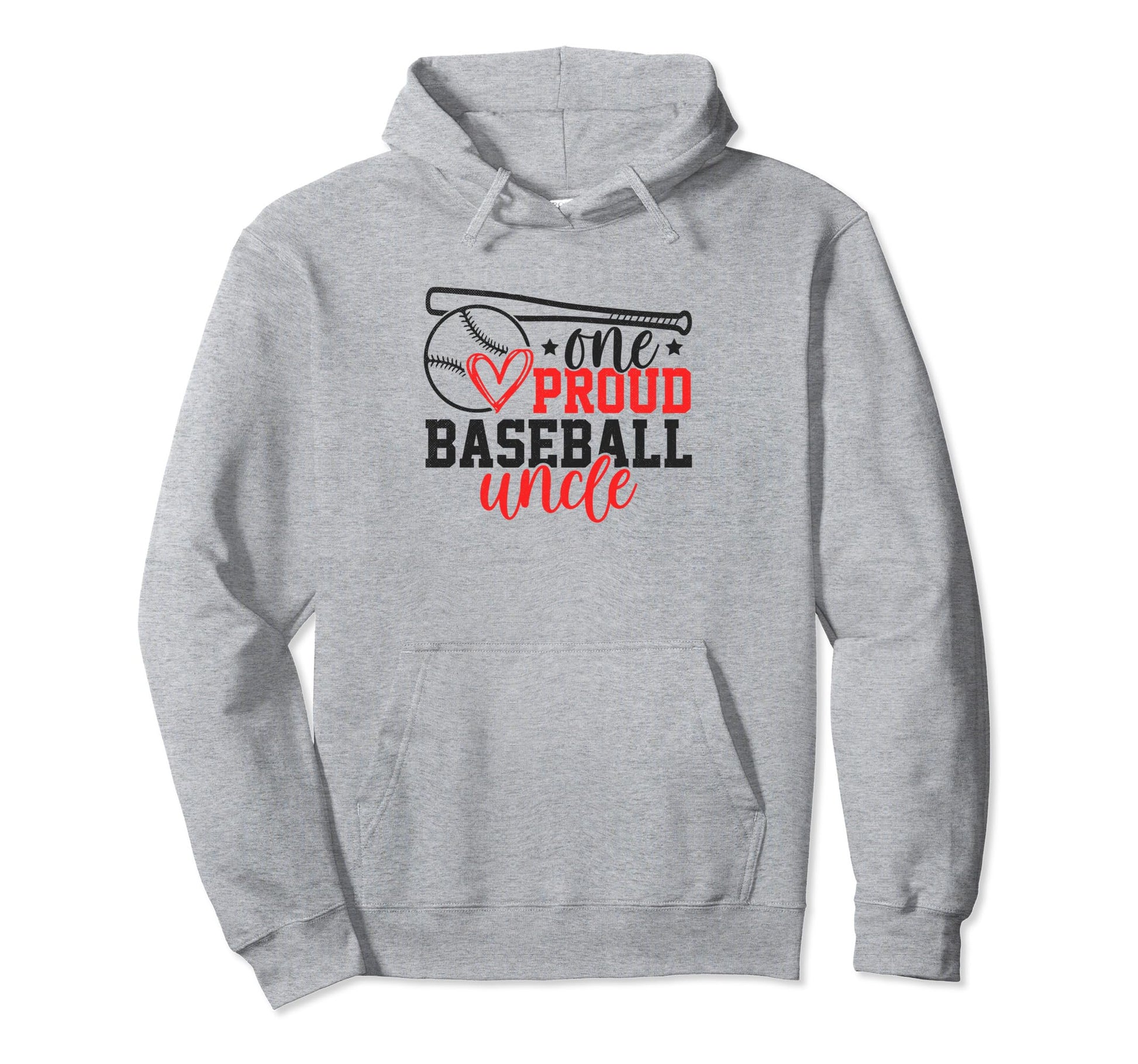One Proud Baseball Uncle Funny Sporty Hoodie - Aesthetic Graphic Men Women - T-Shirt, Sweatshirt, Hoodie