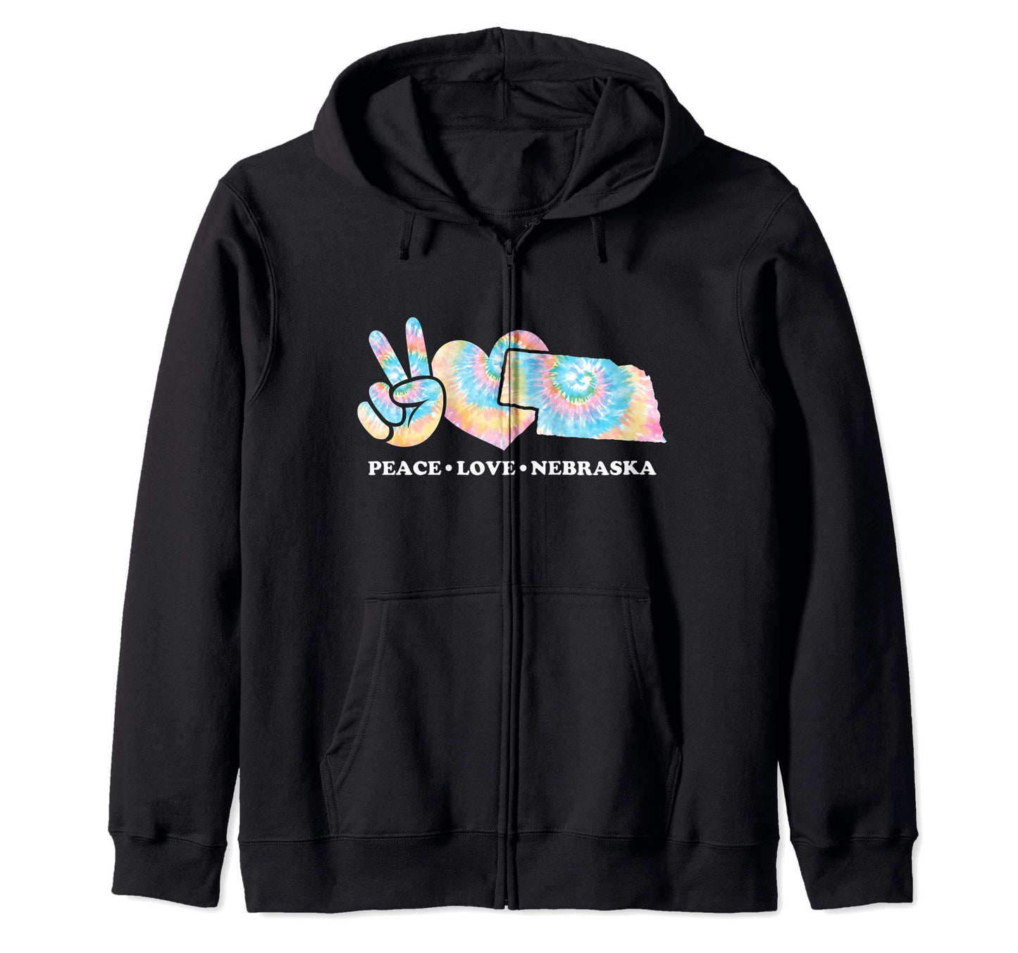 Tie Dye Nebraska Hippie Gift Co Sweatshirt - Aesthetic Graphic Men Women - T-Shirt, Sweatshirt, Hoodie