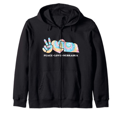 Tie Dye Nebraska Hippie Gift Co Sweatshirt - Aesthetic Graphic Men Women - T-Shirt, Sweatshirt, Hoodie