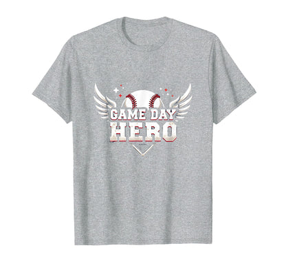 Baseball Dad Game Day Hero Proud Father T-Shirt - Novelty Apparel Unisex - T-Shirt, Sweatshirt, Hoodie