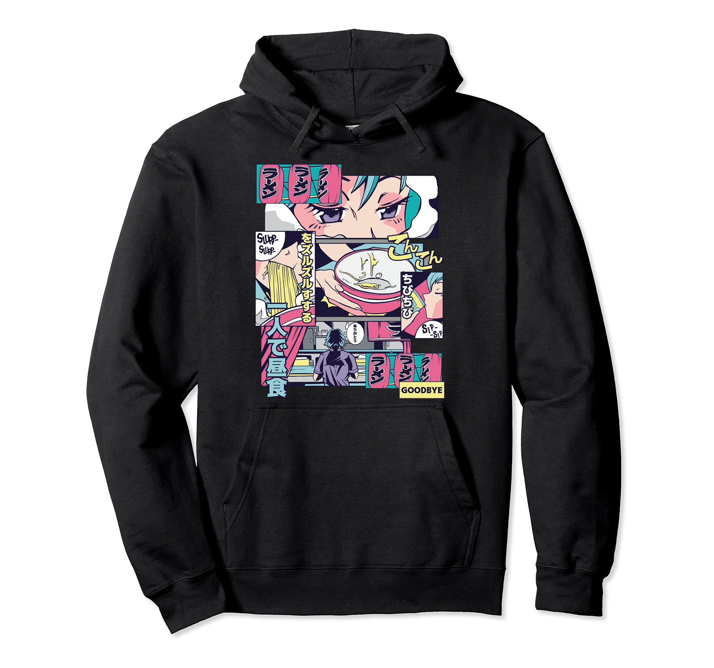 Vaporwave 90S Japanese Anime And Ramen Hoodie - Minimalist Print Unisex - T-Shirt, Sweatshirt, Hoodie