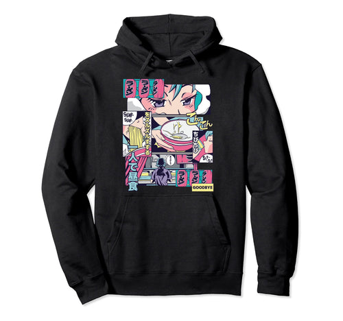 Vaporwave 90S Japanese Anime And Ramen Hoodie - Minimalist Print Unisex - T-Shirt, Sweatshirt, Hoodie