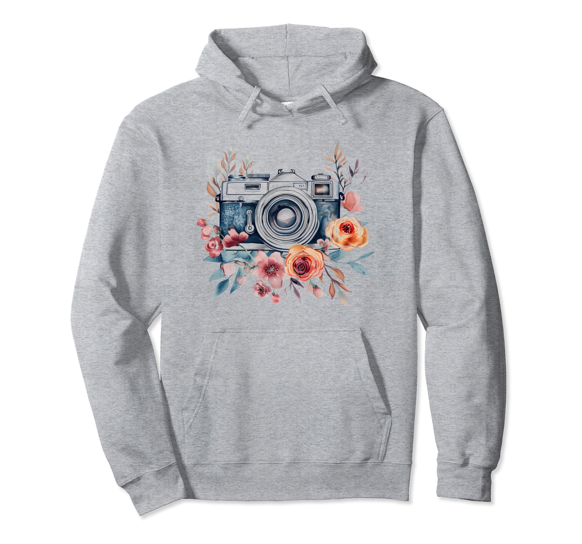 Photographer Camera Flowers Photography Hoodie - Custom Art Print Unisex - T-Shirt, Sweatshirt, Hoodie