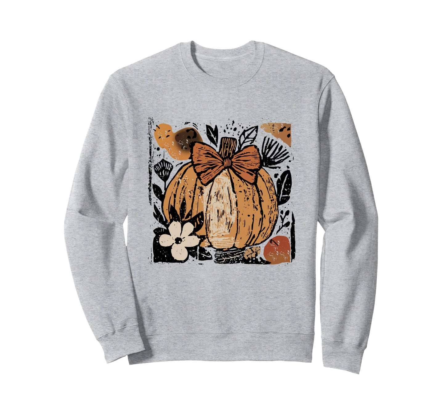 Boho Pumpkin Floral Halloween Sweatshirt - Streetwear Style for Adults - T-Shirt, Sweatshirt, Hoodie