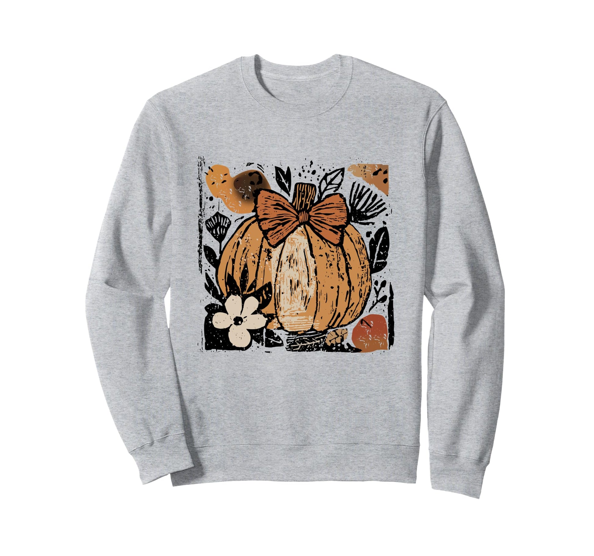 Boho Pumpkin Floral Halloween Sweatshirt - Streetwear Style for Adults - T-Shirt, Sweatshirt, Hoodie
