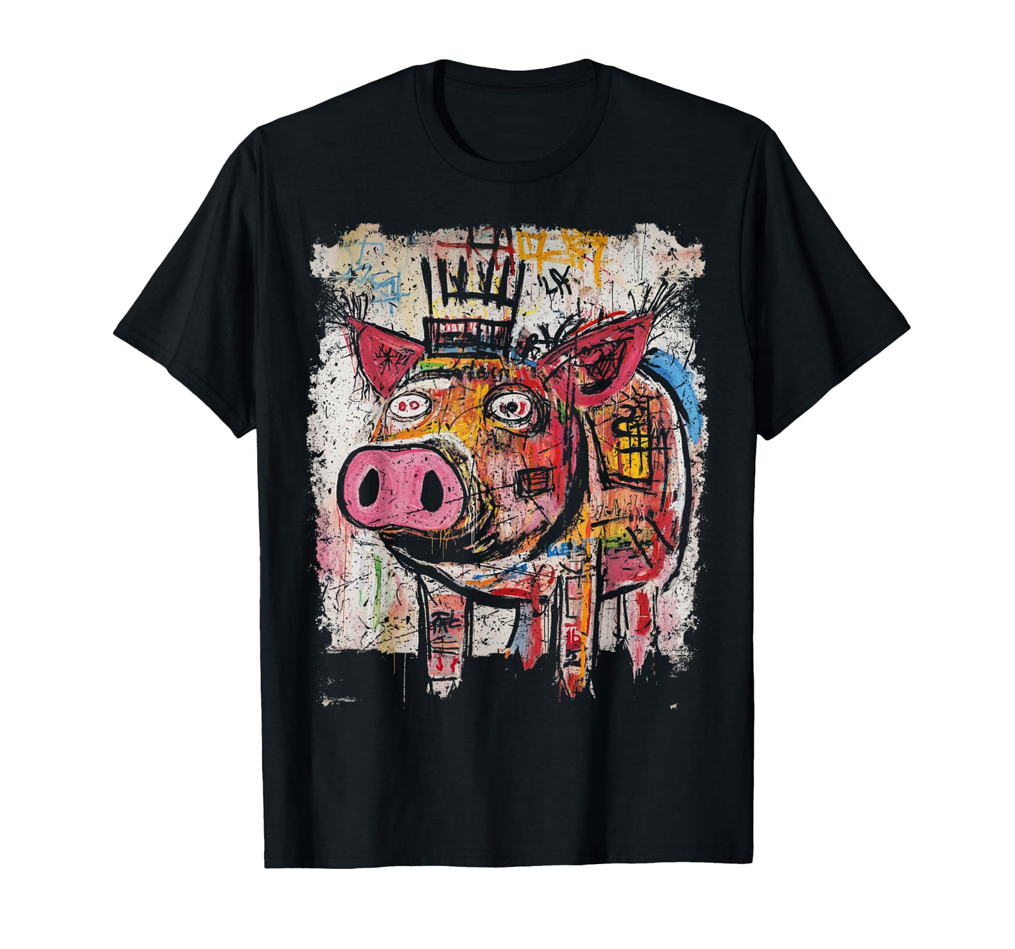 Pop Art Pig 90S Mens Graffiti T-Shirt - Custom Art Print for Adults - T-Shirt, Sweatshirt, Hoodie