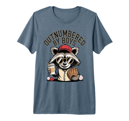 Outnumbered Baseball Funny Raccoon T-Shirt - Custom Art Print Men Women - T-Shirt, Sweatshirt, Hoodie