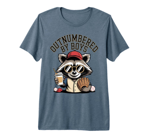 Outnumbered Baseball Funny Raccoon T-Shirt - Custom Art Print Men Women - T-Shirt, Sweatshirt, Hoodie