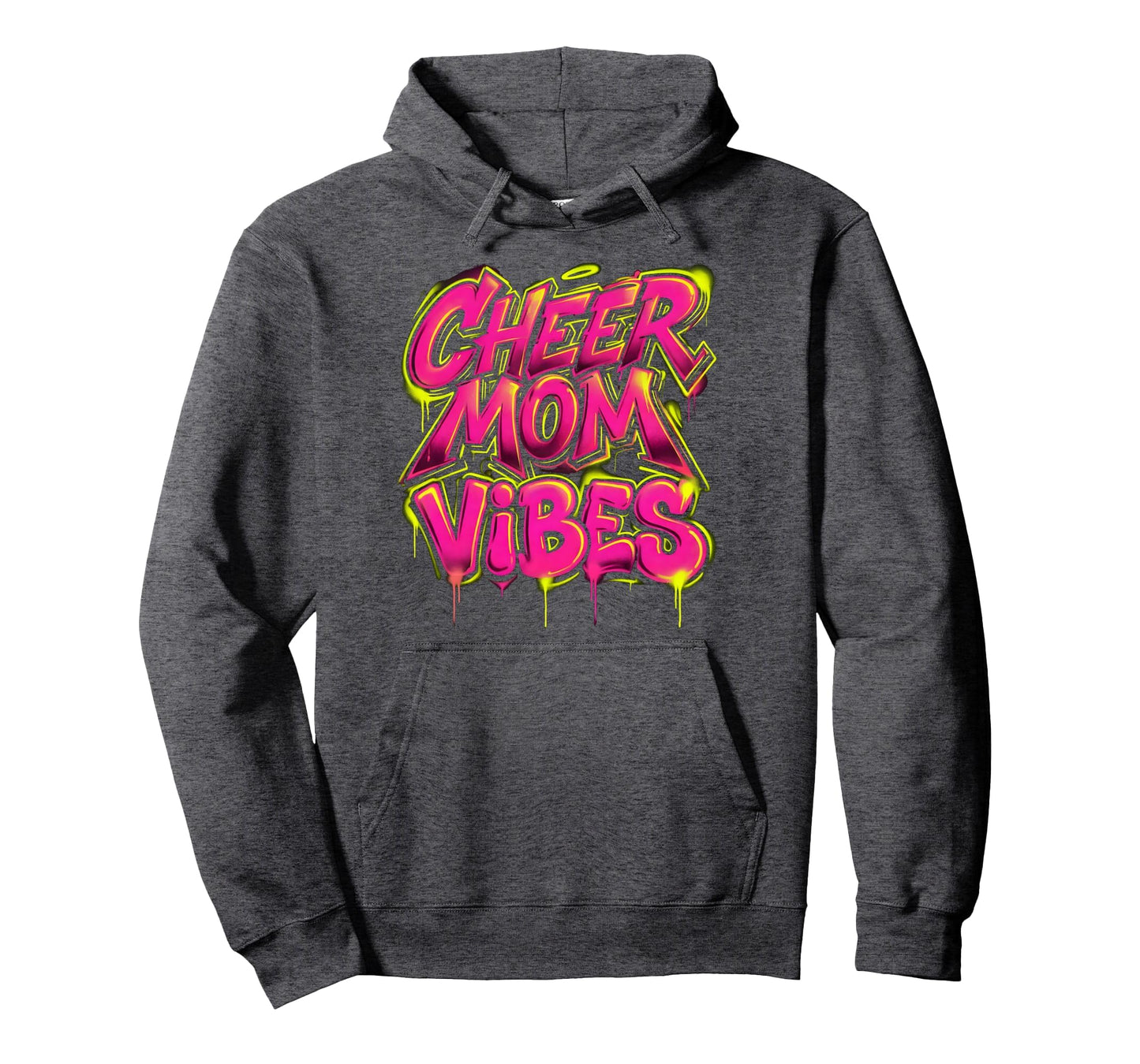 Cheer Mom Vibes Proud Cheerleading Mom Hoodie - Minimalist Print Men Women - T-Shirt, Sweatshirt, Hoodie
