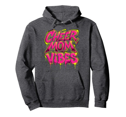 Cheer Mom Vibes Proud Cheerleading Mom Hoodie - Minimalist Print Men Women - T-Shirt, Sweatshirt, Hoodie