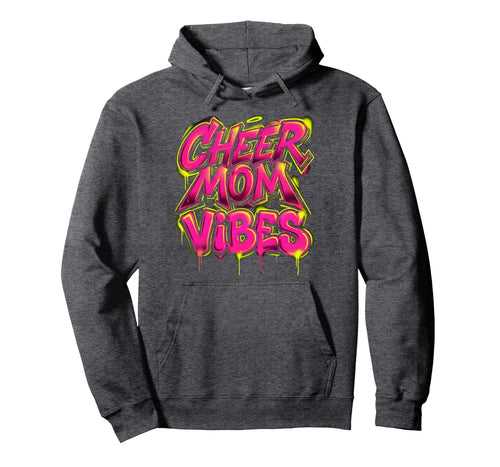 Cheer Mom Vibes Proud Cheerleading Mom Hoodie - Minimalist Print Men Women - T-Shirt, Sweatshirt, Hoodie