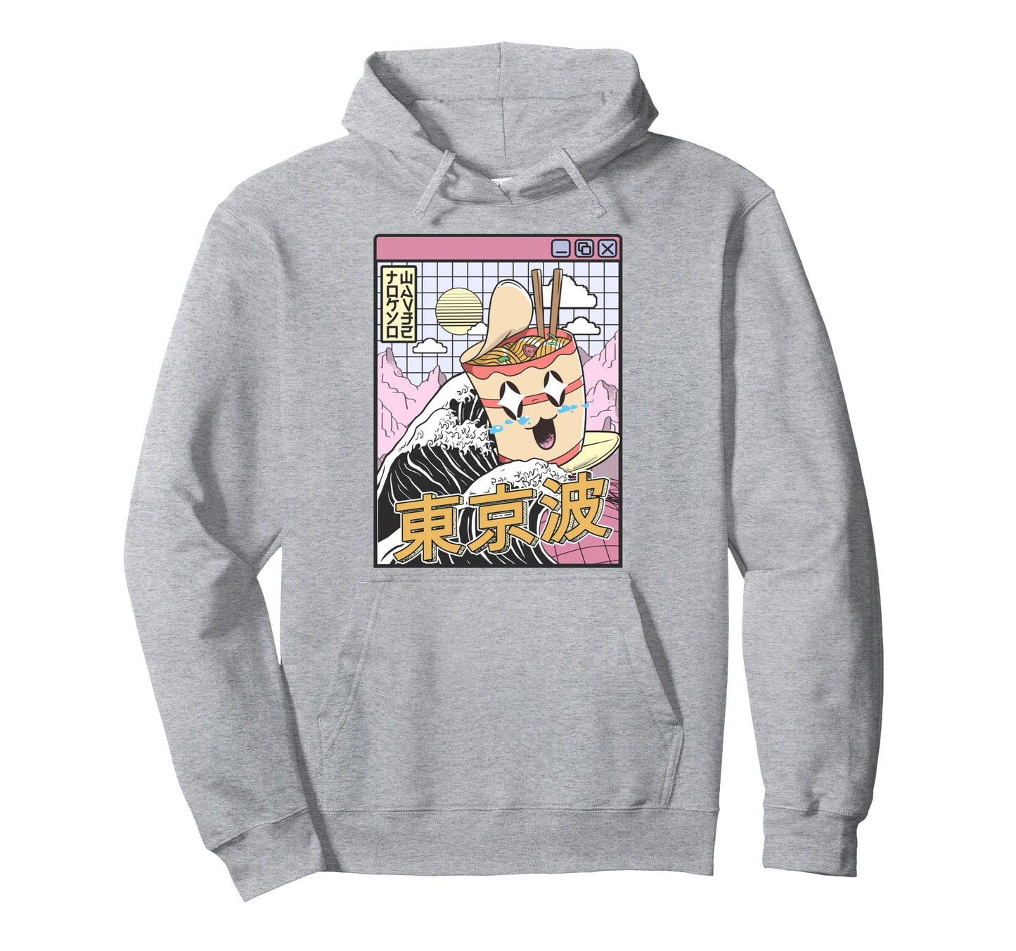 Instant Ramen Noodles Surfing Japanese Hoodie - Streetwear Style Men Women - T-Shirt, Sweatshirt, Hoodie