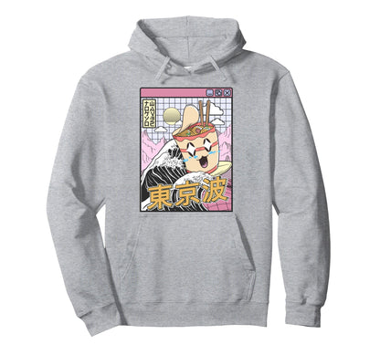 Instant Ramen Noodles Surfing Japanese Hoodie - Streetwear Style Men Women - T-Shirt, Sweatshirt, Hoodie