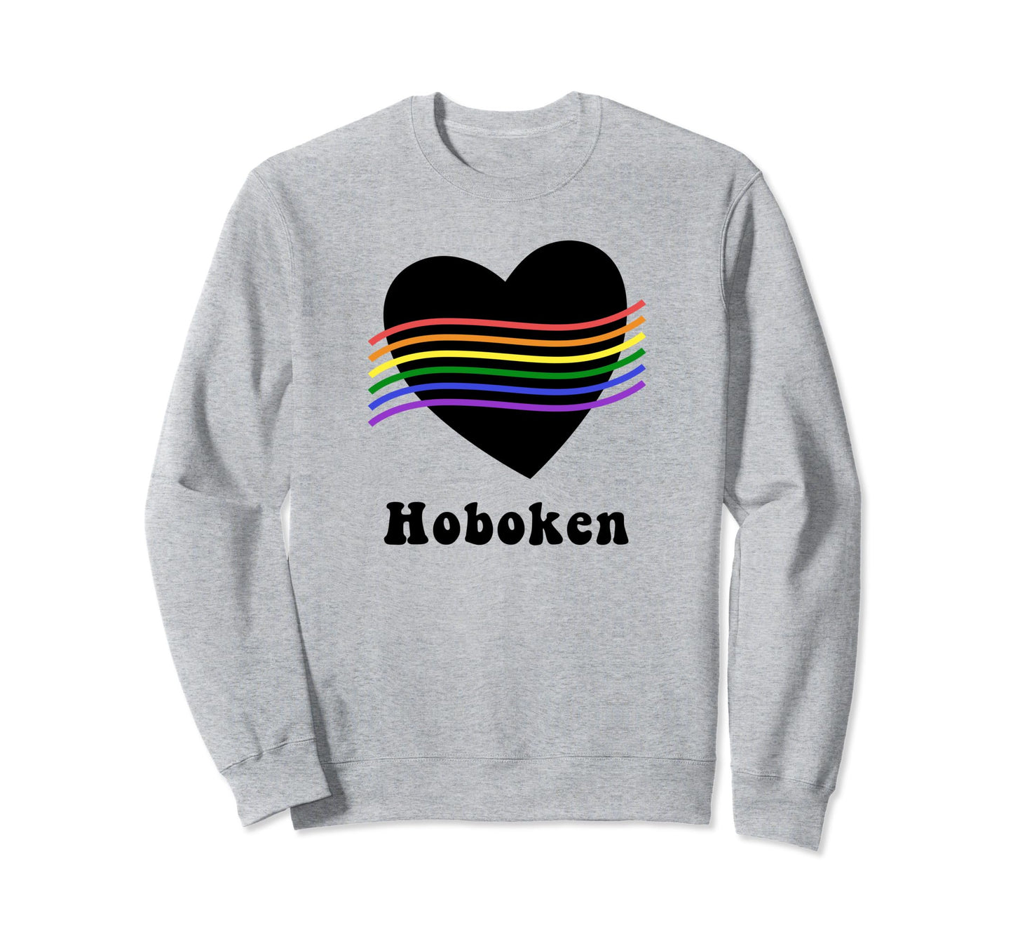 Hoboken Groovy Gay Pride Lgbtq Sweatshirt - Minimalist Print Men Women - T-Shirt, Sweatshirt, Hoodie