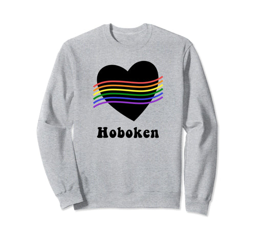Hoboken Groovy Gay Pride Lgbtq Sweatshirt - Minimalist Print Men Women - T-Shirt, Sweatshirt, Hoodie