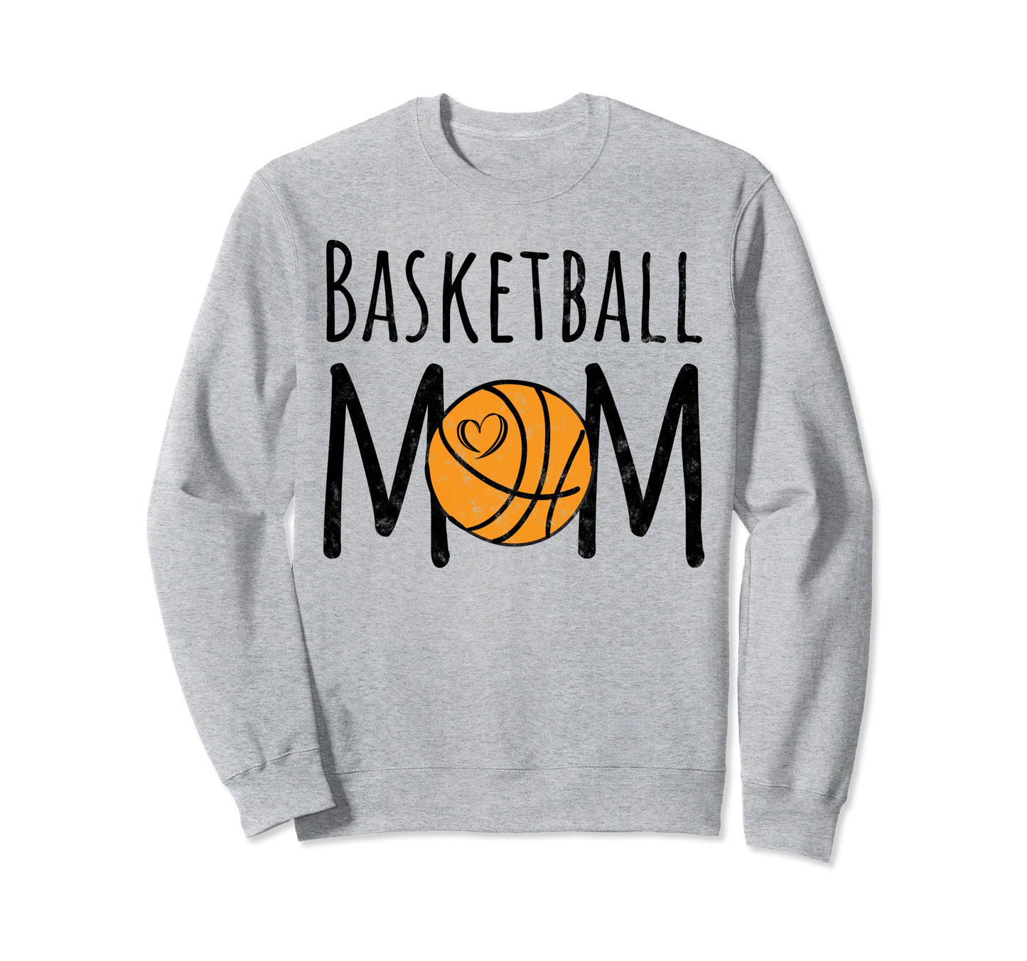 Basketball Mom Life Hoops And Heart Sweatshirt - Trendy Graphic Unisex - T-Shirt, Sweatshirt, Hoodie