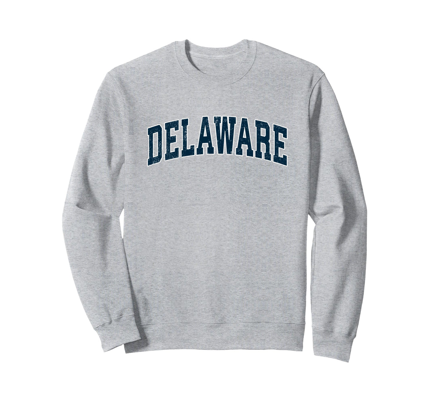 Delaware Varsity Sports Navy Text Sweatshirt - Trendy Graphic Unisex - T-Shirt, Sweatshirt, Hoodie