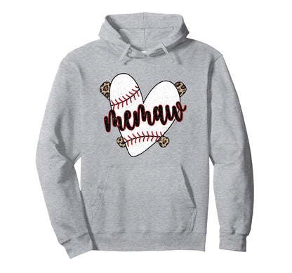 Baseball Memaw Proud Baseball Player Hoodie - Custom Art Print for Adults - T-Shirt, Sweatshirt, Hoodie