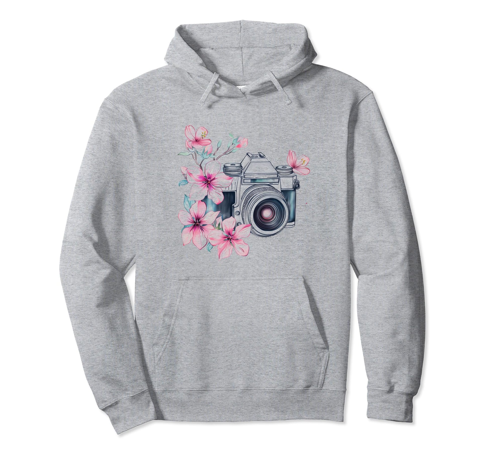 Photographer Camera Flowers Photography Hoodie - Graphic Print for Adults - T-Shirt, Sweatshirt, Hoodie
