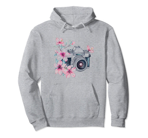 Photographer Camera Flowers Photography Hoodie - Graphic Print for Adults - T-Shirt, Sweatshirt, Hoodie