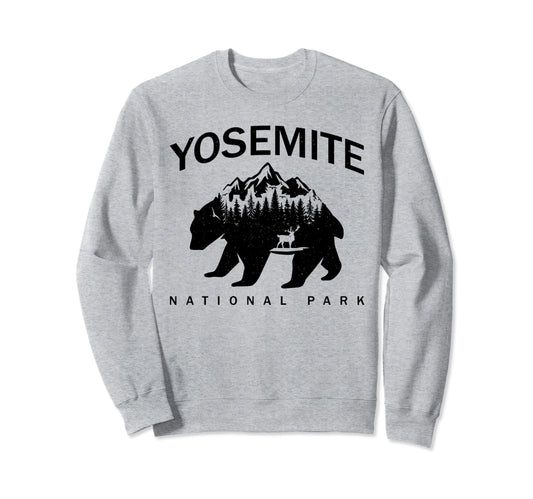 Yosemite National Park Bear Souvenir Sweatshirt - Custom Art Print Unisex - T-Shirt, Sweatshirt, Hoodie