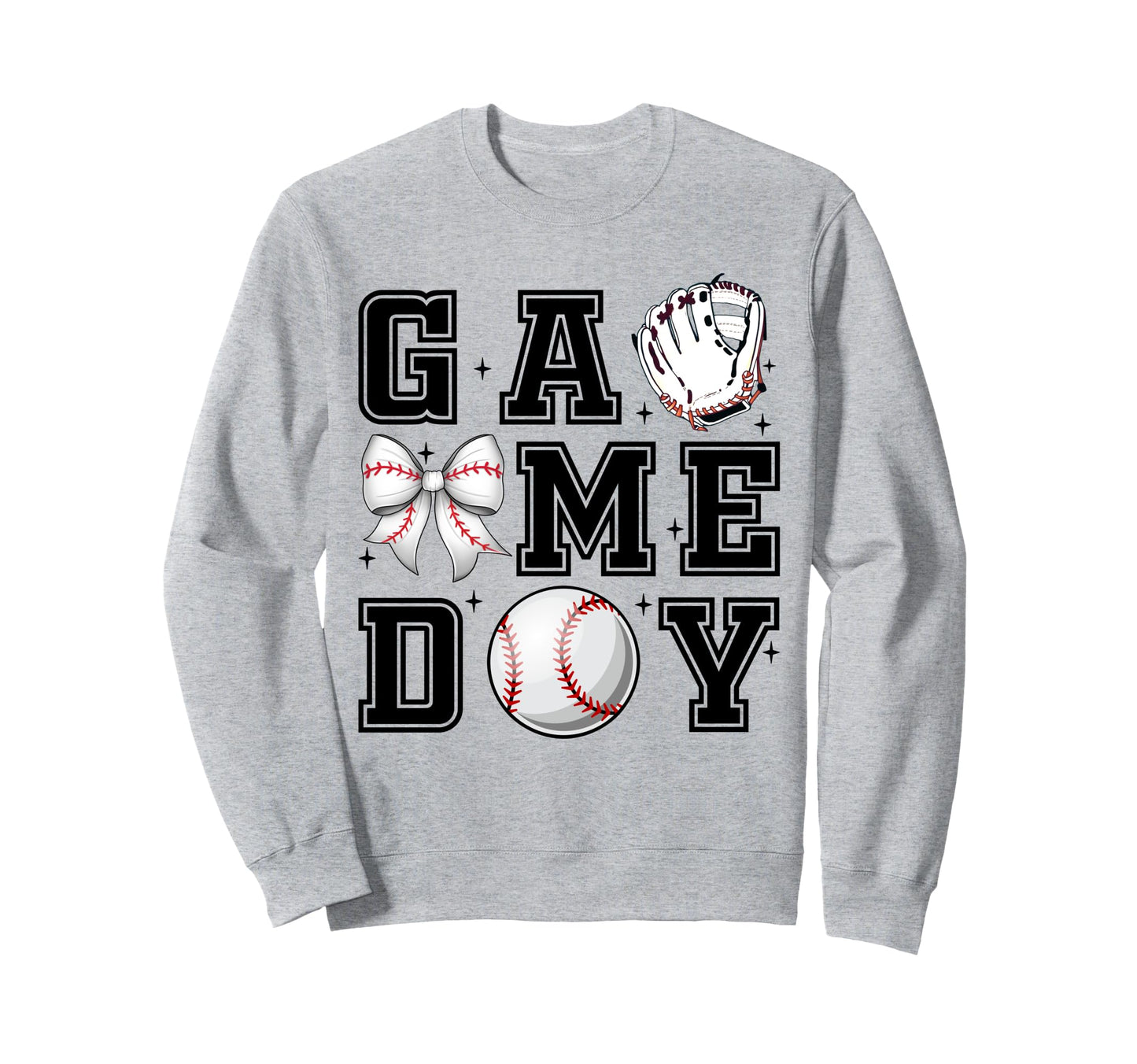 Baseball Coquette Bow Gameday Sweatshirt - Aesthetic Graphic Men Women - T-Shirt, Sweatshirt, Hoodie