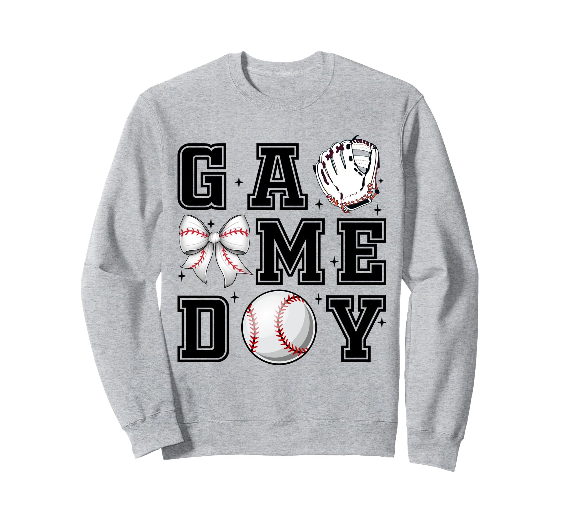 Baseball Coquette Bow Gameday Sweatshirt - Aesthetic Graphic Men Women - T-Shirt, Sweatshirt, Hoodie