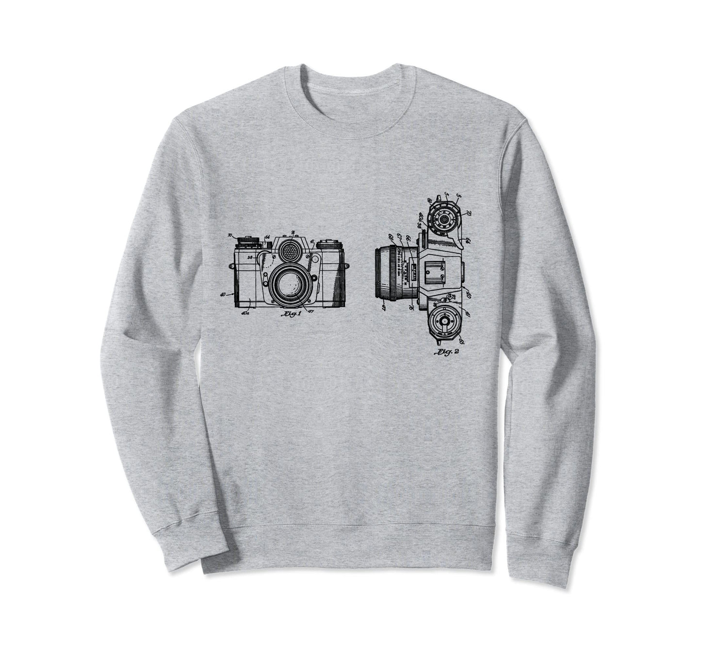 Camera Blueprint Patent Sweatshirt - Custom Art Print Men Women - T-Shirt, Sweatshirt, Hoodie