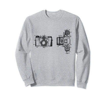 Camera Blueprint Patent Sweatshirt - Custom Art Print Men Women - T-Shirt, Sweatshirt, Hoodie