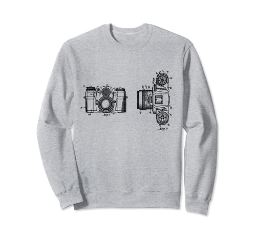 Camera Blueprint Patent Sweatshirt - Custom Art Print Men Women - T-Shirt, Sweatshirt, Hoodie