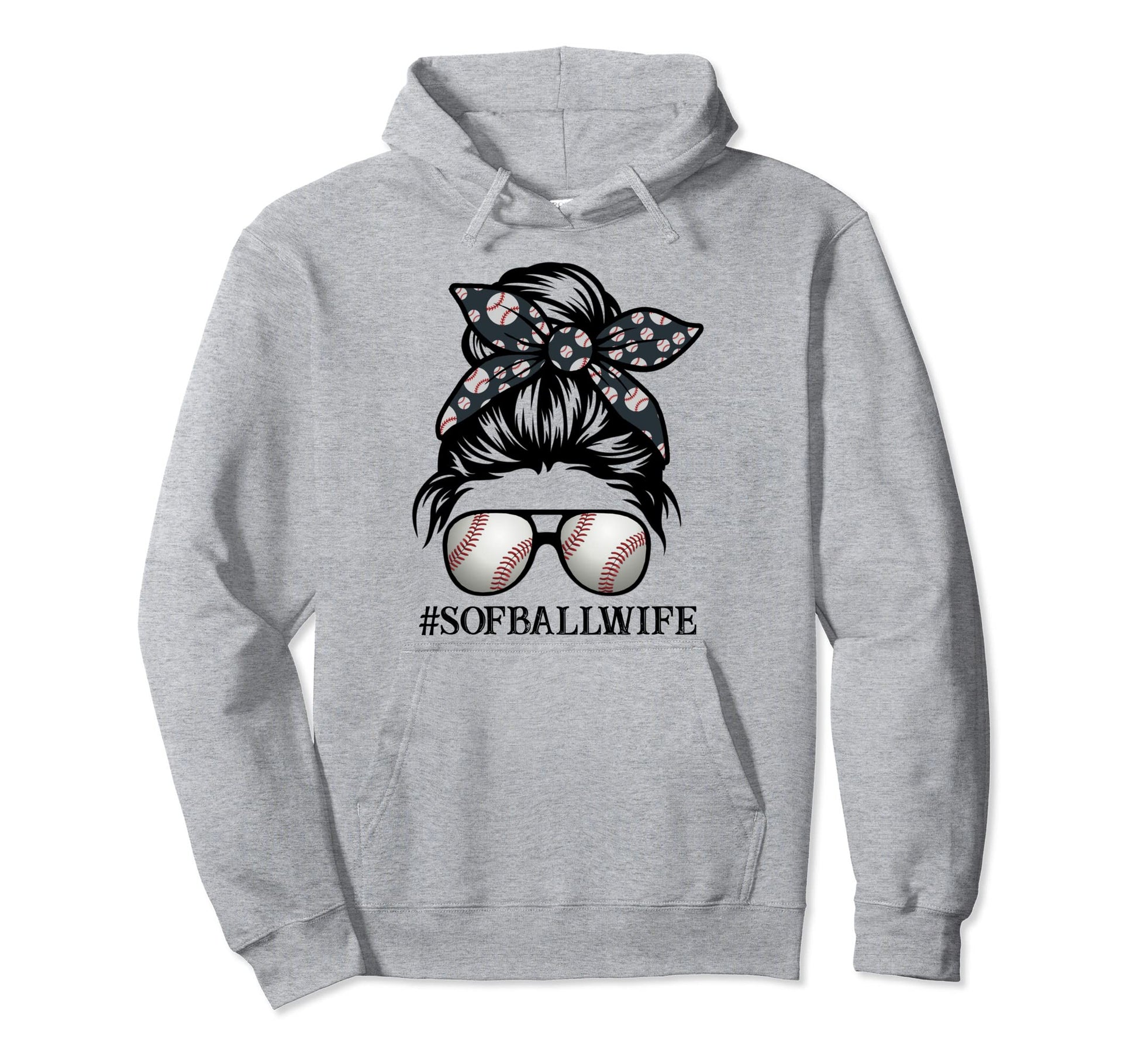 Softball Wife Baseball Mothers Day Hoodie - Unique Graphic for Adults - T-Shirt, Sweatshirt, Hoodie