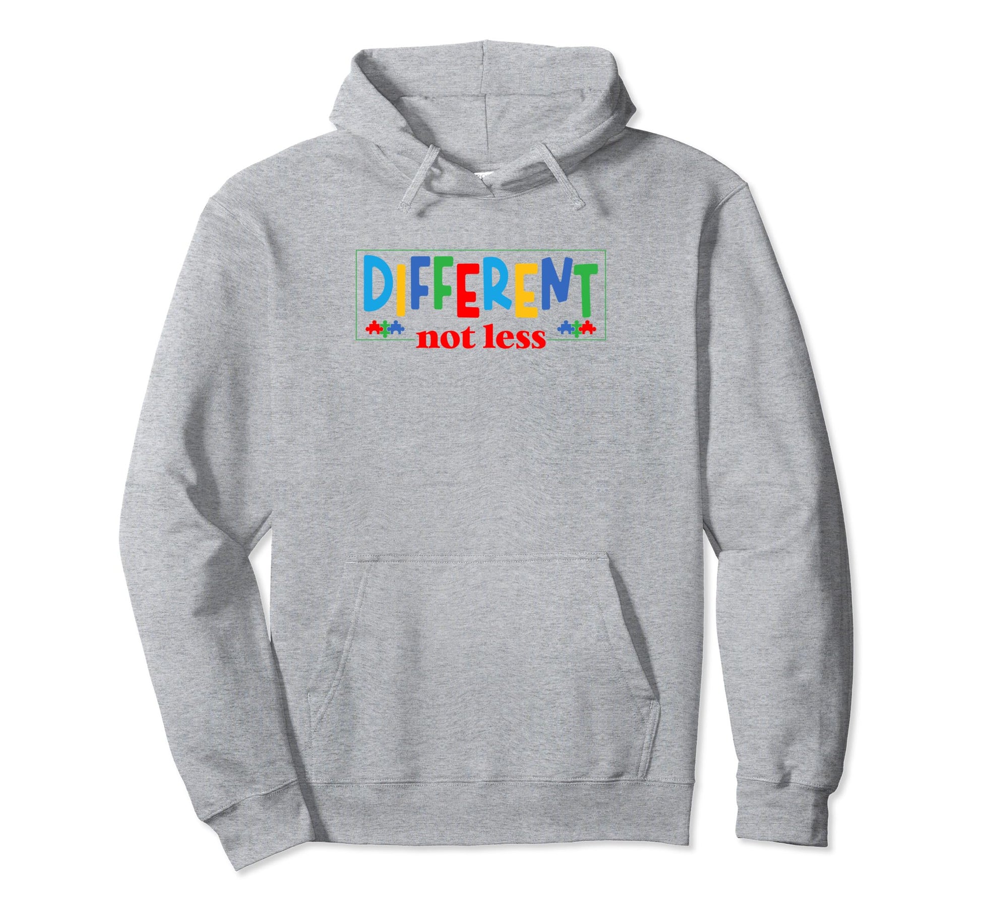 Different Not Less Autism Month Awareness Hoodie - Unique Graphic Unisex - T-Shirt, Sweatshirt, Hoodie
