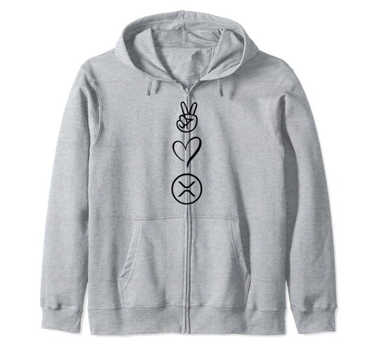Xrp Peace Love T Shirts T-Shirt - Minimalist Print Men Women - T-Shirt, Sweatshirt, Hoodie